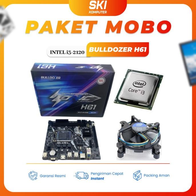 TERLARIS - PAKET MOTHERBOARD H61 + PROCESSOR Core i3-2120/2130 4GB DDR3