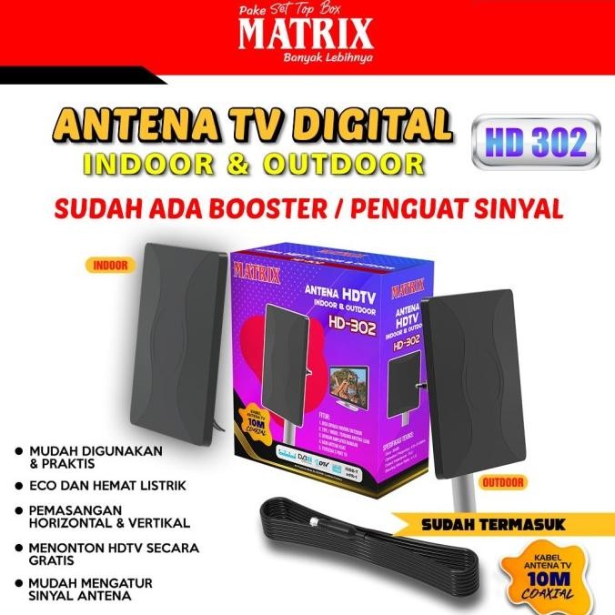 Antena Tv Digital Hd 302 | Antena Tv Digital Indoor & Outdoor Original Dan Terpercaya