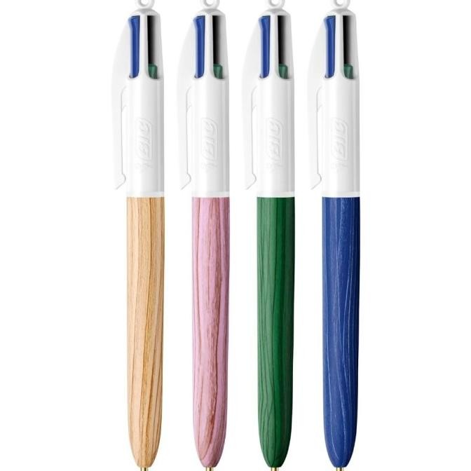 

TERMURAH - Bic Wood Effect 1.0 mm 4 Colours Ballpoint Pen