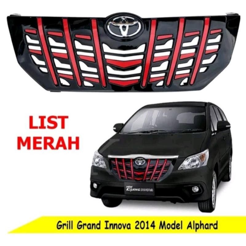 Grill Kijang Innova 2014 2015 Alphard Style Gril Inova Barong List Merah