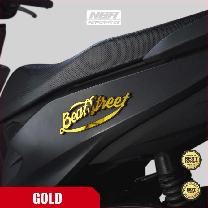 Terlaris 2Pcs Emblem Beat Street Stiker Beat Street Emblem Motor Sticker 3D
