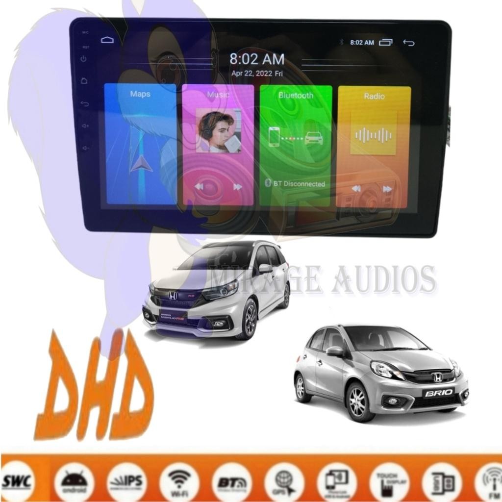 Head Unit Android Dhd 10 Inch Brio - Mobilio - Brv 2012 - 2015 Pnp