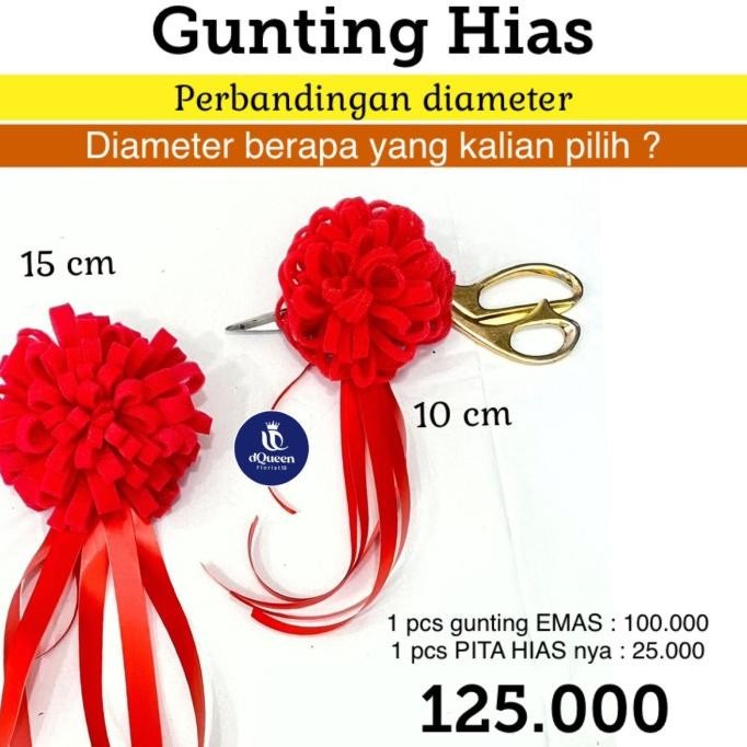

BEBAS ONGKIR - Gunting EMAS hias pita peresmian sangat mewah murah keren cocok untuk pita hias pisau, gunting, skop, dan custom ukuran lainnya.