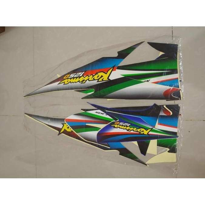 Terlaris Stiker Bodi & Lis Body & Striping Karisma 125 D 2004 Hitam Biru