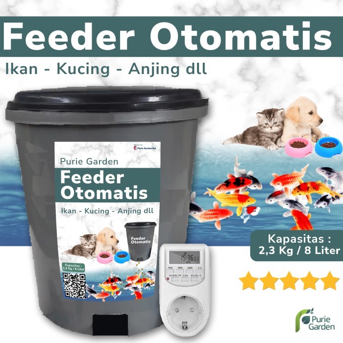 Dijualll Auto Feeder Otomatis Ikan Koi Memberi Pakan Ikan Otomatis PG KDR