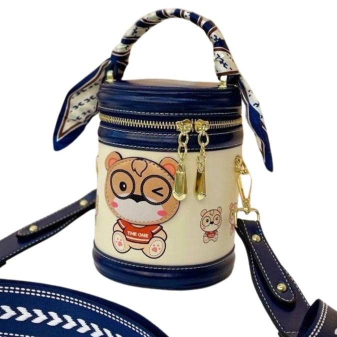 Tas Selempang Wanita Bear Kulit Premium Tabung Billibear Merianasari12