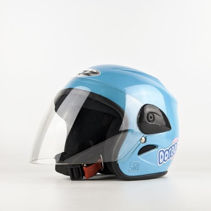 Helm Motor Anak Kecil Kids Helmet Usia 3 4 5 6 Tahun Sni Doraemon Biru