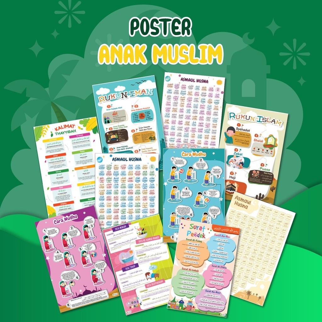 

Adaajaa Poster Edukasi Anak Muslim - Poster Dinding Belajar Islami KP350PRODUK TERBATAS