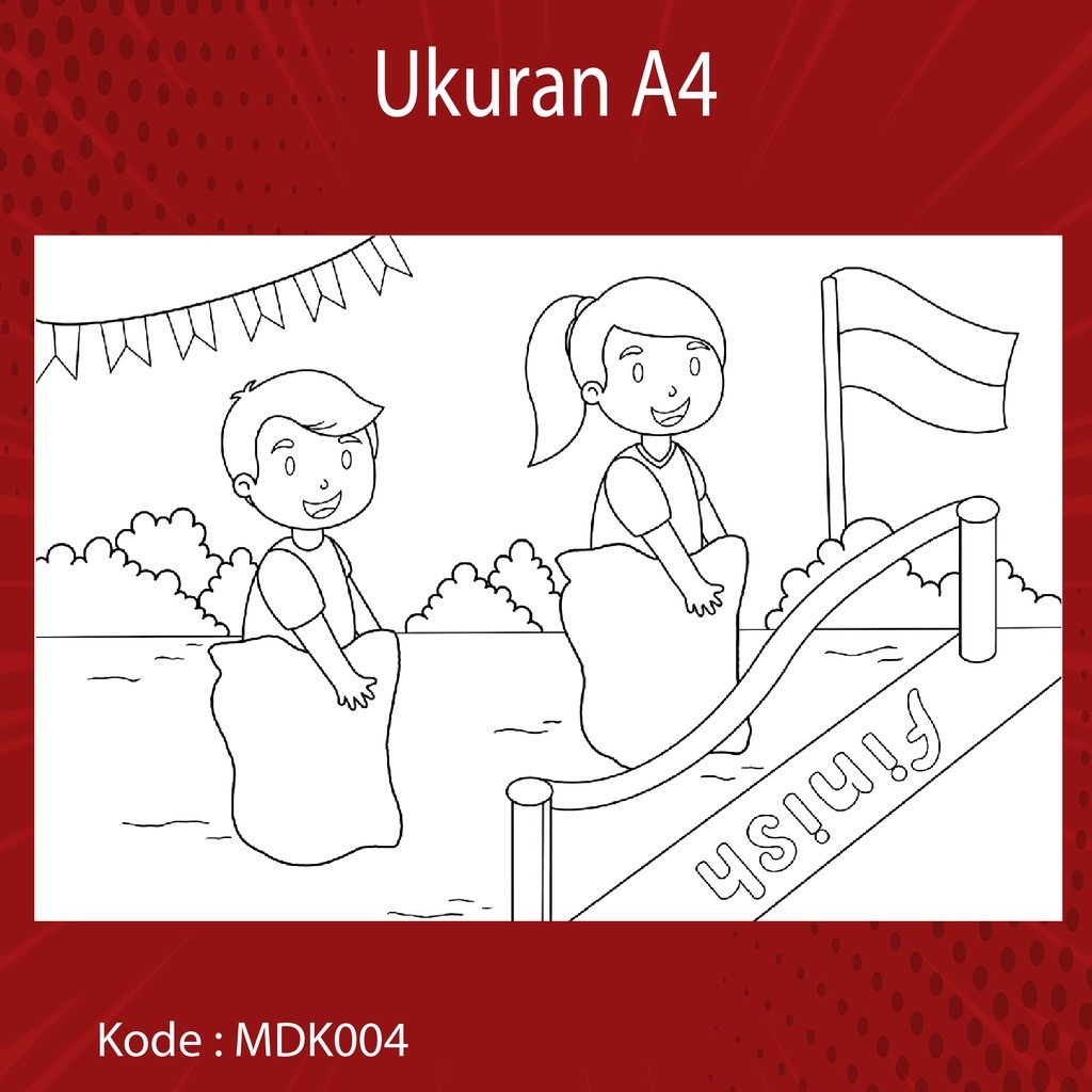 

Adaajaa Kertas Mewarnai Anak Tema Kemerdekaan 17 Agustus Uk. A4 100gsm NX944OBRAL