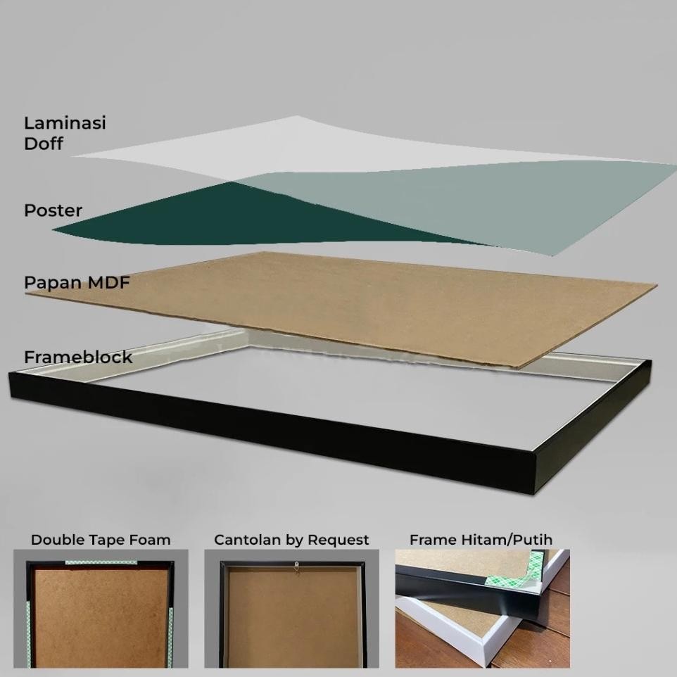 Poster Frame Custom Gambar Ukuran 40X60