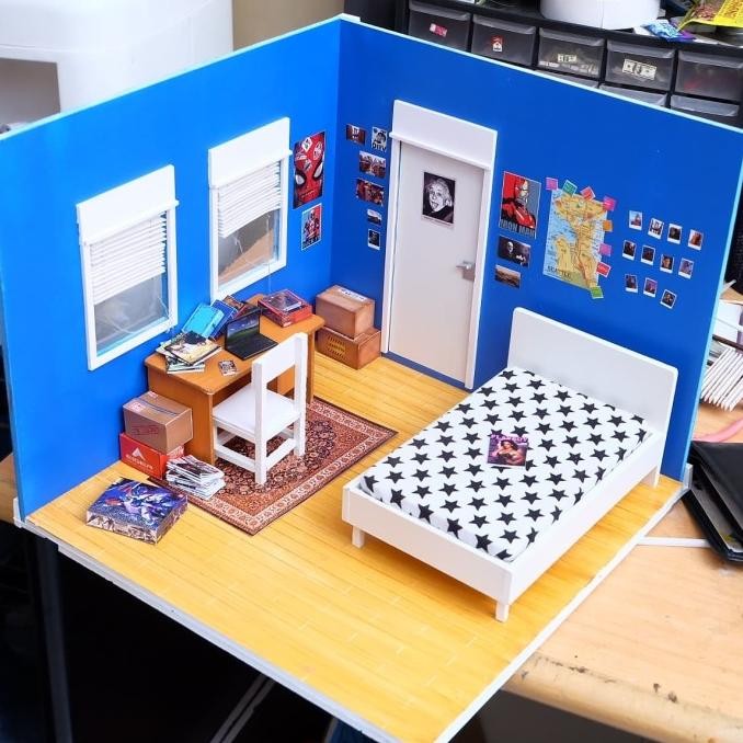 

Miniatur Diorama Room Kamar Spiderman Peter Parker Marvel Legends Shf Original Dan Terpercaya