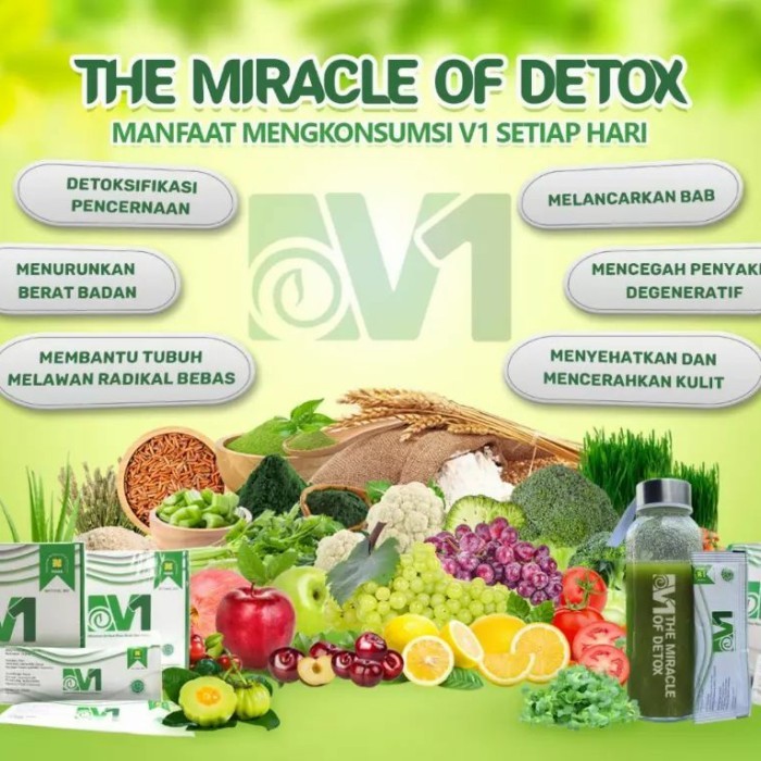 Promo - Natural Bio V1 Nasa Pelangsing Diet Sehat Detox Pencernaan Fiber Serat Termurah