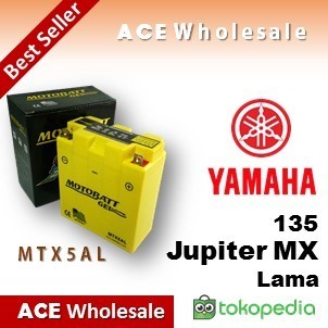 Ready Aki Kering/ Yamaha/ Jupiter MX 135 Lama/ MTX5AL/ MOTOBATT u: Yuasa LL