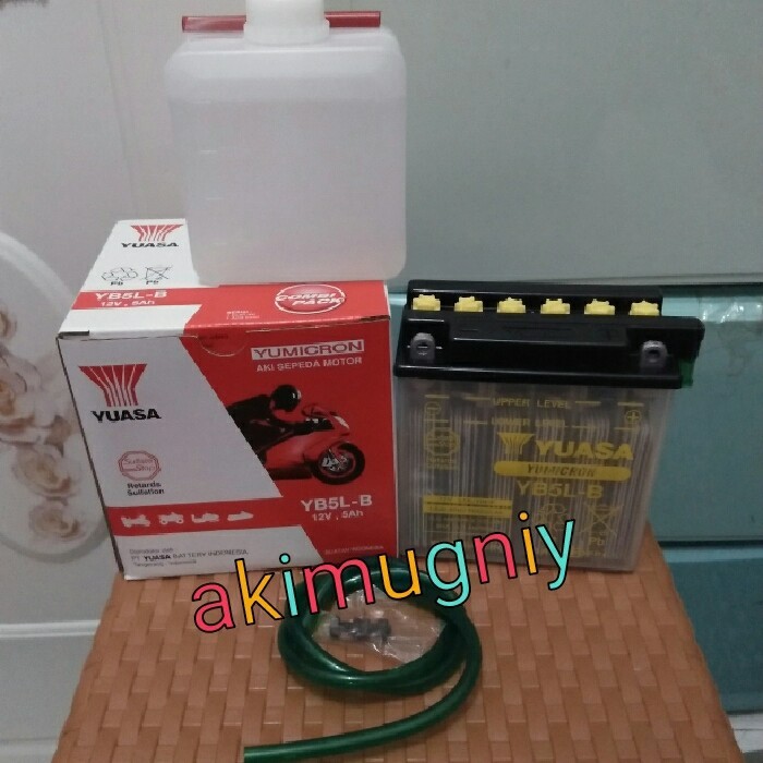 Ready aki yuasa yb5l-b basah gm5z-3b 12v 5ah yt7c original