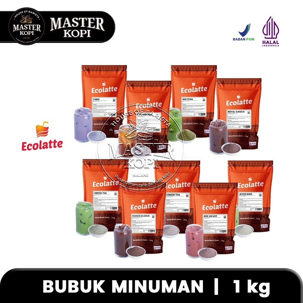 

Bubuk Minuman Rasa ECOLATTE 1kg Powder Drink Murah Enak