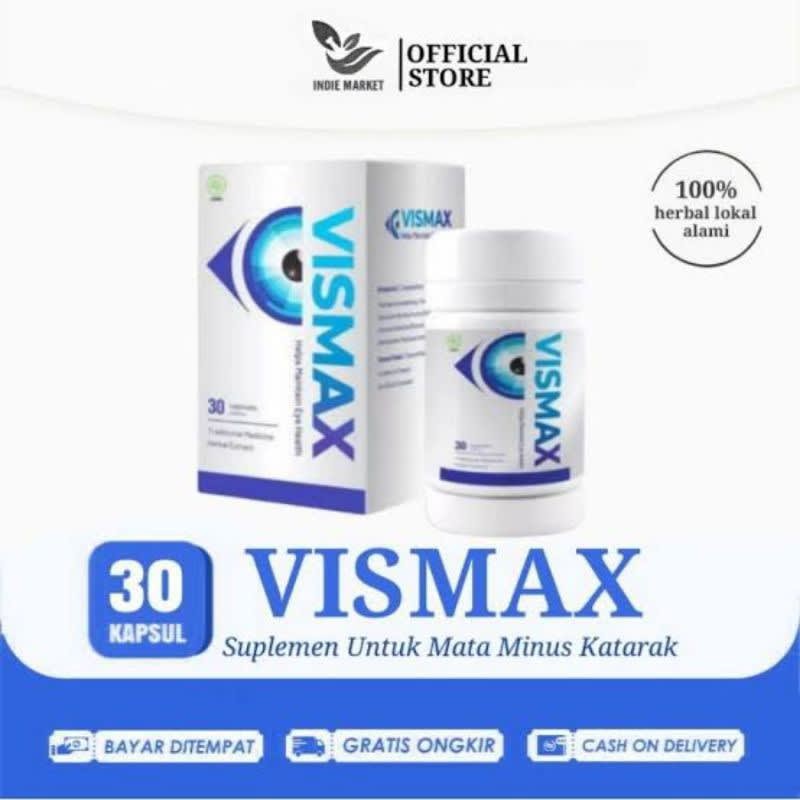 VISMAX Original 30 Kapsul 0bat Herbal Mata Minus Rabun Katarak Aman Asli Terlaris