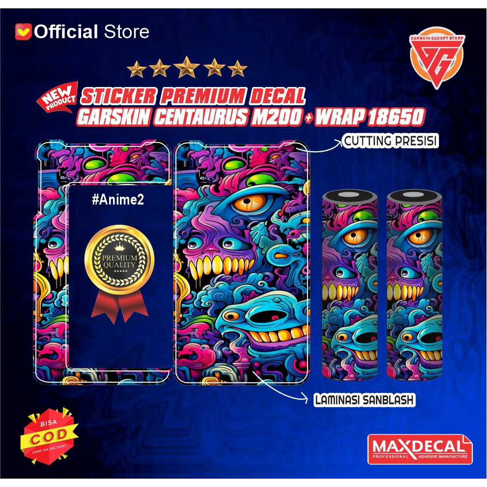

*Fullbody* Inner Centaurus M200 Wrap 18650 Gils Hots Garskin Case/Stiker Premium Custom COD