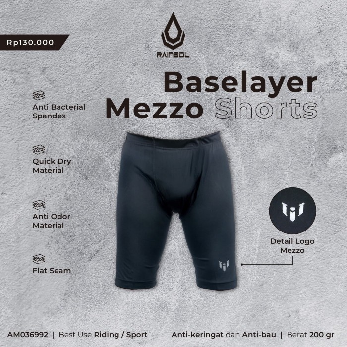 Baselayer Mezzo Shorts Celana Baselayer Pengendara Motor