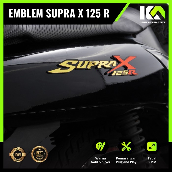 2PCS EMBLEM MOTOR SUPRA X 125 LOGO SUPRA 3D OLD SUPRA HONDA STIKER