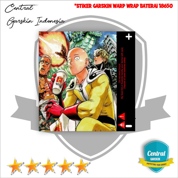 

*Fullbody* Stiker Wrap Baterai 18650 Saitama 01 Garskin Case/Stiker Premium Custom COD