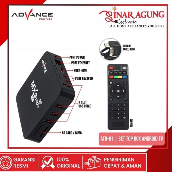ADVANCE ATB-01 / ATB01 SET TOP BOX ANDROID TV BOX MXQ PRO 4K