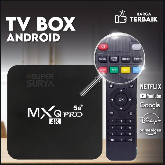 TV Digital Android Box Bluetooth Wifi 5G 4GB/32GB 4K Receiver Murah