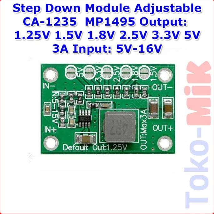 Murah DC-DC Step Down Converter Out 1.5V 1.8V 2.5V 3.3V 5V 3A CA-1235 MP1495 tokmi99 Diminati Banget
