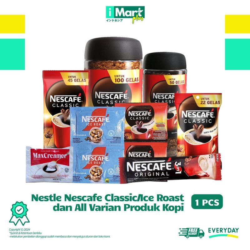 

NesCafé Classic / Ice Roast / Original 3in1 / Maxcreamer Sachet 10 PCS - Kopi Instan Robusta Lampung Minuman Coffee Susu Bubuk