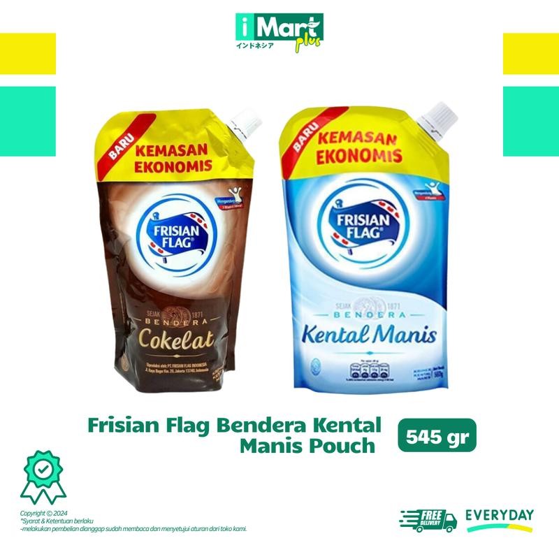 

Frisian Flag Bendera Susu Kental Manis Pouch 545 gram - Susu Kental Manis Siap Saji - Pisang, Salad Kue Baking Cokelat Food Kaleng Milk Roti Etawa Selai Nasi Kentang Serok Fat Berat Maryam Zuriat Otak Cumi Mama Platinum