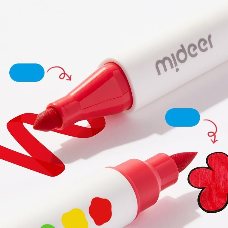 

Deer & Hightune Dual Tip Washable Marker Spidol 24/36 Color Genalan Anak/Berbasis Air/Bebas Bau