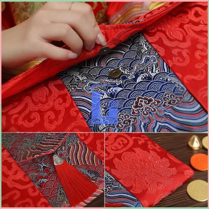 

Angpao Angpau Dompet Kain Wedding Sangjit Shuangxi Imlek Jumbo Besar KS88