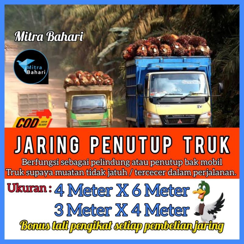 JARING PENUTUP TRUK JARING SAWIT JARING TRUK SAMPAH JARING PENGAMAN MOBIL TRUK JARING MOBIL TRUK