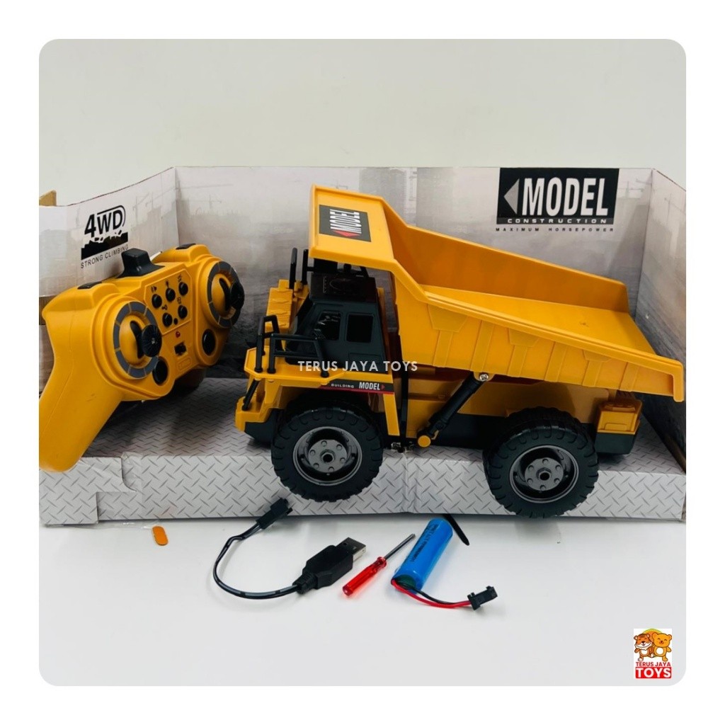 Mainan mobil remote control dump truk termurah / Mobil remot truk sampah
