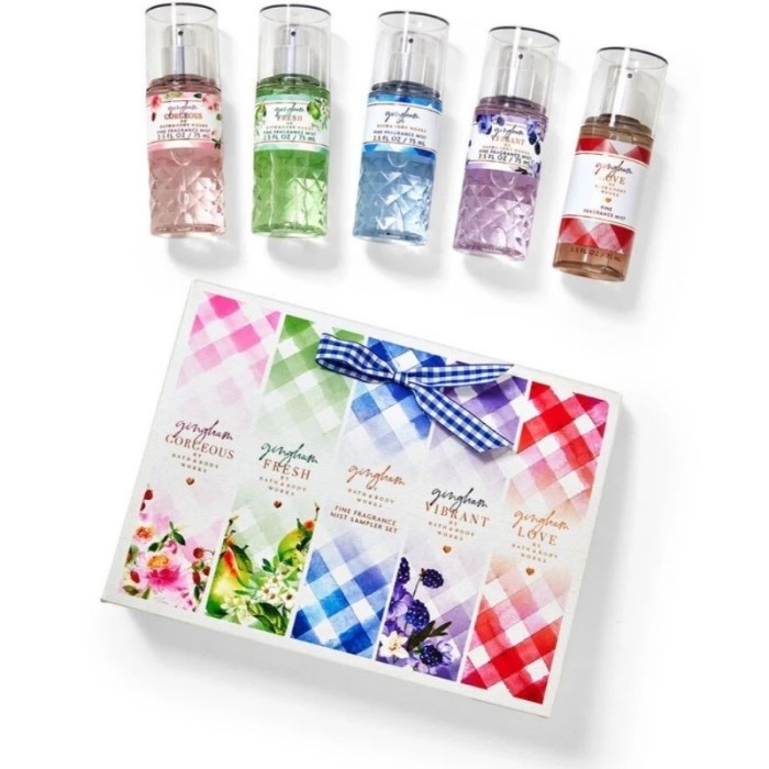 BATH & BODY WORKS GINGHAM SAMPLER GIFTSET 5IN1