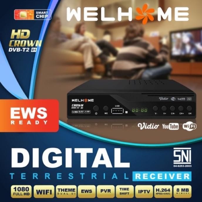 SET TOP BOX DIGITAL DVB T2 WELHOME / STB WELHOME DIGITAL TV FULL HD