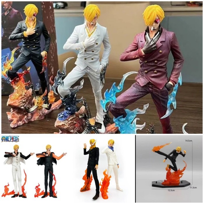 action figure one piece sanji api size besar