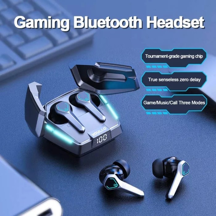 gaming bluetooth headset earphone full bass gaming stereo