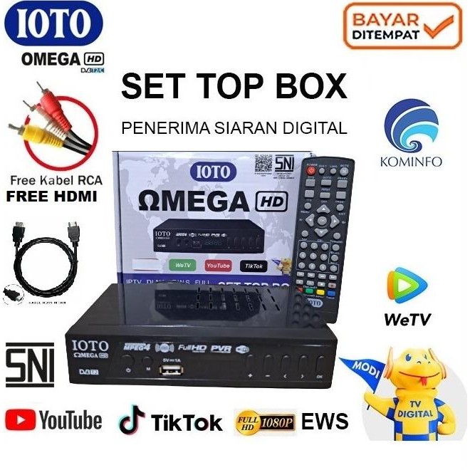 Set Top Box Ioto Omega Receiver Siaran Tv Digital STB DVB- FREE HDMI