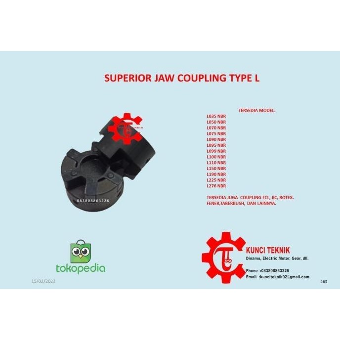 HRG DISKON JAW COUPLING NBR L050 Max Bore 15MM LOVEJOY L 050 coupling L-050