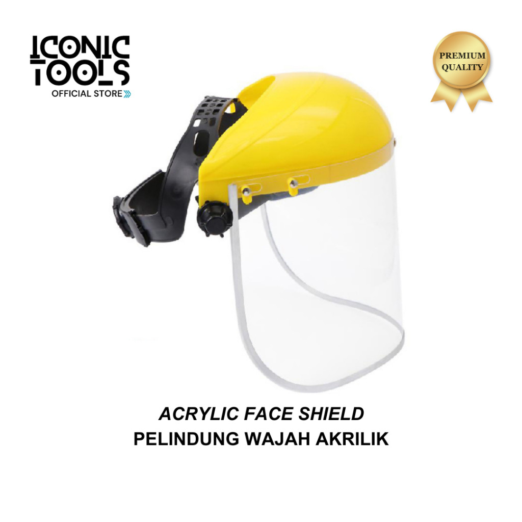 Helm Proyek Face Shield Akrilik Medis / Face Shield Helm APD Medis / Helm Safety Pelindung Wajah