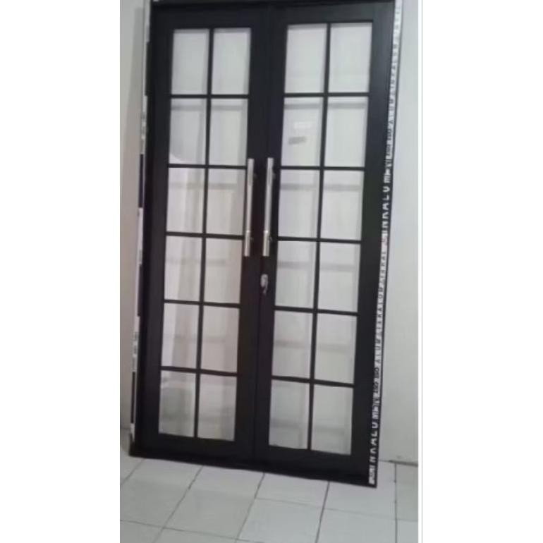 RK JAYA ALUMUNIUM pintu kaca alumuniun doble T210xL160 (buka kupu-kupu) APLIKATOR
