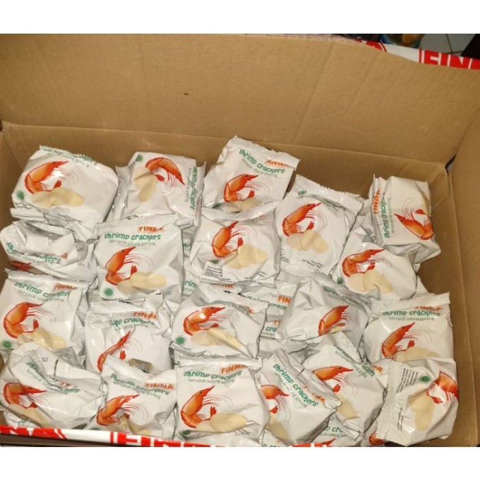 

TERMURAH Kerupuk FINNA UDANG GORENG MATANG crackers 10gr/ 1/2 karton