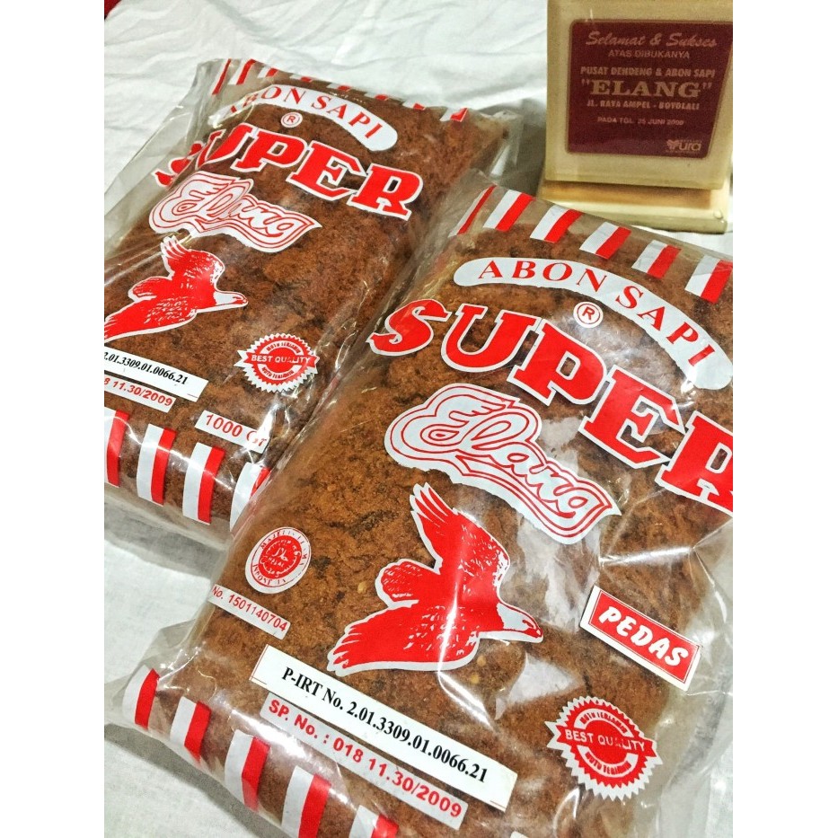 

Abon Sapi Super cap ELANG 1000 gram / 1 kg