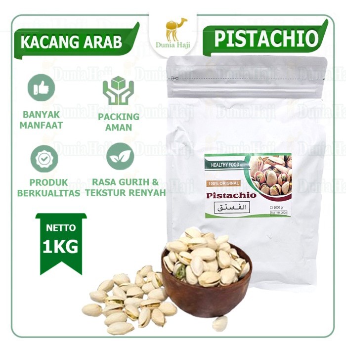 

Kacang Pistachio / Fustuk / Ketawa Oleh Oleh Haji dan Umroh murah 1Kg