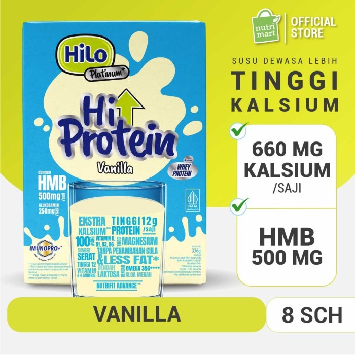 

HiLo Platinum + HMB 8 Sachet - Susu Tinggi Protein Jaga Massa Otot