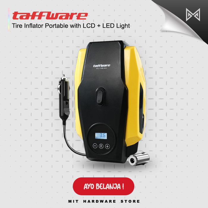 Car Tire Inflator Taffware Pompa Angin Mobil Elektrik Air Compressor