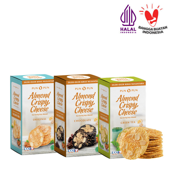 

Almond Crispy Cheese Bundle 3 Rasa ( Original, Chocolate, Greentea ) PUNPUN