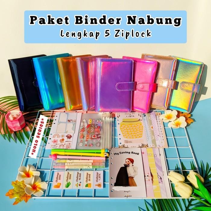 

Paket Binder Nabung A6 Binder Keuangan / Cover Kulit Motif Holo