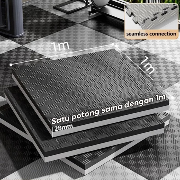 TERLARIS Matras Puzzle Karpet Puzzle  Lantai  Kelas Matras  Karpet Lembut Bongkar-Pasang 105*105*3CM