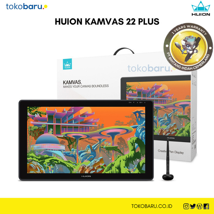 Huion Kamvas 22 Plus GS2202 Garansi Resmi 1 Tahun